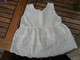 Ancienne Robe Fille Blanche Coton Dentelle - 1940-1970