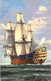 Illustration Vaisseau Fin Du XVIIe Siècle - Gouache De G Fouillé Peintre De La Marine - Velieri