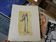 Aquarelle Originale Jean Gourmelin Dessinateur Absurde Fantastique Sur Carton 25 X 32.5 - Watercolours
