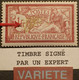 R2269/139 - 1900 - TYPE MERSON N°121 NEUF* BELLE VARIETE ➤➤➤ Centre Déplacé ➤➤➤ Signé BRUN Expert - Cote : 500,00 € - Unused Stamps