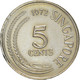 Monnaie, Singapour, 5 Cents, 1972, Singapore Mint, TTB+, Cupro-nickel, KM:2 - Singapour