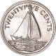 Monnaie, Bahamas, Elizabeth II, 25 Cents, 1975, Franklin Mint, U.S.A., BE, SPL+ - Bahamas