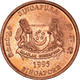 Monnaie, Singapour, Cent, 1995, Singapore Mint, TTB+, Copper Plated Zinc, KM:98 - Singapour