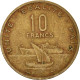 Monnaie, Djibouti, 10 Francs, 1977, Paris, TB, Bronze-Aluminium, KM:23 - Gibuti