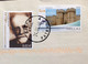 GREECE 2008, PATRA TO ENGLAND USED COVER,GREEK POET PALAMAS KOSTIS , ARCHITECTURE RHODES ISLANDS FORT, 2 STAMPS ,0.67 EU - Lettres & Documents