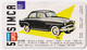 Image Carte De Jeu Thème Voiture Automobile 11x6cm - Années 1950/60 - Simca Aronde Elysée Berline Moteur Flash A59-47 - Other & Unclassified