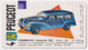 Image Carte De Jeu Thème Voiture Automobile 11x6cm -Années 1950/60 - Peugeot Commerciale Limousine 203 Ancienne A59-78 - Other & Unclassified