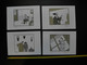 TRES RARE PORTFOLIO HOMMAGE à HERGE TINTIN , DE JAN BOSSCHAERT 8 SERIGRAPHIES NUMEROTEES SIGNEES FORTE COTE - Andere & Zonder Classificatie