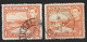 Cyprus, British Colony 1938 2 X 1Piastre. Roman Theatre, Soli. SG 154. Used - Chipre (...-1960)