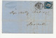 LAC 1857 LETTRE De BORDEAUX Gironde Pour MARSEILLE AFFRANCHIE Du 20c NAPOLEON III NON DENTELE - 1849-1876: Période Classique