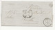 LSC 1859 LETTRE De La BOITE RURALE G BUREAU DE LA POSTE DE LORMES Pour AVALLON TAXE 30c Avec CHIFFRE TAXE DOUBLE TRAiT - 1849-1876: Période Classique