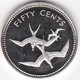 Belize 50 Cents 1974 , Oiseau, En Argent,  Silver PROOF, UNC, KM# 42a - Belize