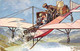 Illustrateur  Arthur Thiele Couple S'embrassant Dans Un Monoplan  Avec Bagages Et Pilote Voyeur   (voir Scan) - Thiele, Arthur