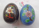 2 OEUFS .....  EN EMAIL CLOISONNE...ART CHINOIS...DECOR FLEURS - Eieren