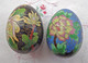 2 OEUFS .....  EN EMAIL CLOISONNE...ART CHINOIS...DECOR FLEURS - Eggs