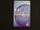 TELECARTE TICKET TELEPHONE INTERNATIONAL 7,5 EUROS FRANCE TELECOM - Biglietti FT