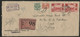BIRMANIE MYANMAR N° 34 + 36 + 42 (x2) Sur Enveloppe RECOMMANDE DE RANGOON EN 1952 Pour LYON (voir Description) - Myanmar (Burma 1948-...)