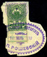 Russia 1910 Revenue Fiscal Stamp, 75k, Mi. 143 A,used, On Piece - Fiscale Zegels