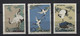 250 CHINE 1962 - Y&T 1398/1400 - Oiseau Grue Sacree (Peinture De Chen Chi Fo) - Neuf ** (MNH) Sans Trace De Charniere - Ongebruikt