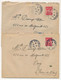 FRANCE - 6 Enveloppes Cachets "Poste Aux Armées" 1950 / 2 Sur 15F Gandon, 2 Sur FM Rouge, 2 En Arrivée Depuis Pontoise - Briefe U. Dokumente