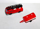 LOT 2 MAJORETTE - CAMION POMPIER N°207 + REMORQUE CITERNE 21760 FIRE DEPT. 1/100 ANCIENNE MINIATURE        (030122.2) - Majorette