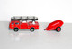 LOT DE 2 - MAJORETTE CAMION POMPIER N°207 + SOLIDO MOTO POMPE GUINARD N360 1/100 ANCIENNE MINIATURE        (030122.3) - Majorette