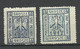 FAUX Poland 1917 Local Post Przedborz Michel 2 A * Fälschungen Forgeries - 2 Different Color Shades - Neufs