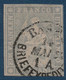 Suisse HELVETIA N°31 Fil De Soie Noir, Papier Moyen 1FR Gris Lilas Oblit Dateur "BASEL BRIEFEXPEDITION" Signé R.CALVES - Gebruikt