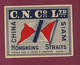 290122A - BOITE ALLUMETTE étiquette C.N Co Ltd CHINA SIAM HONGKONG STRAITS Matches Made In Sweden By JONKOPING VULCAN Co - Zündholzschachteletiketten
