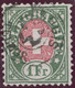 Heimat LU Weggis ~1885  Telegraphen-Stempel Auf 1.- Fr. Telegraphen-Marke Zu#17 - Telegraafzegels