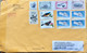 USA 2021, USED COVER TO INDIA,11 STAMPS AFFIXED,ALL ARE WITHOUT CANCELLATION!!! FACE VALUE 5.70 $ BIRDS ,AEROPLANE HORSE - Lettres & Documents