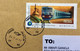 ROMANIA 2021, REGISTERED AIRMAIL COVER BUCHAREST TO INDIA,19.50 L RATE ,LOCOMOTIVE,RAILWAY,BUILDING,TUNNEL,CUSTOM MUMBAI - Brieven En Documenten