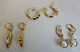 Petit Lot De 3 Paires De Boucles D'oreilles En  Métal Doré NEUVES - Earrings