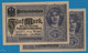 DEUTSCHES REICH 2 X 5 MARK 01.08.1917 # T.15631271+72 P# 56b DARLEHENSKASSENSCHEINE - 5 Mark