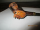 TRES RARE PIPE ANCIENNE EN BOIS SCULPTE PEINT XIX° SOLDAT D'EMPIRE GROGNARD ? OU TRAVAIL DE POILU WW1 ? - Andere & Zonder Classificatie