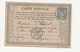 CARTE POSTALE PRECURSEUR 1876 SAGE YT66 20 SEPT 1876 ST ETIENNE 21 WEPT 1876 LYON - 1849-1876: Classic Period