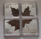 4x 3 Dollar Silber Münze Canada Kanada 30 Jahre Maple Leaf Quartet 2018 (120168) - Otros – América
