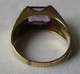 Eleganter 585er Gold Damenring Mit Amethyst Im Baguetteschliff (116618) - Anillos