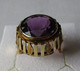 Dekorativer Großer 585er Gold Damenring Mit Schönem Amethyst (126607) - Ringe