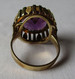 Dekorativer Großer 585er Gold Damenring Mit Schönem Amethyst (126607) - Bagues