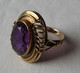 Dekorativer Großer 585er Gold Damenring Mit Schönem Amethyst (125357) - Ring