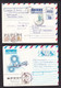 Russia: 3x Stationery Airmail Cover To Netherlands, 1990s, Extra Stamps, Inflation (traces Of Use) - Brieven En Documenten
