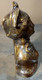 Delcampe - Buste En Bronze En Pierre ? D'une Dame Inconnue, 18,5 Cm/ Bronzed Stone Bust? Of An Unknown Lady, 18.5 Cm - Other & Unclassified