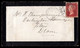 Great Britain (1863) Miniature Mourning Letter From Stroud To Devon Franked With Penny Red. - Lettres & Documents