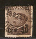 (Fb).Italia.Regno.V.E.III.1923-27.Varietà.50c Su 40c Non Dentellato Verticalmente E Con Dent. Orizz. In Basso (457-16) - Used