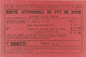 030222A - TICKET Cie TRAMWAY CLERMONT FERRAND PUY DE DOME Route Automobile Voiture N° 30672 - Europe