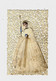 1875  IMAGE PIEUSE RELIGIEUSE / CANIVET  Papier Dentelé + Tissu De L’aube + Rubans+ Cierge VOIR SCANS - Devotion Images