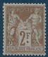 Sage N°105* 2fr Bistre Tres Frais Bon Centrage  (cote Yvert : 200 €) - 1898-1900 Sage (Type III)