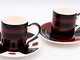 ✅2x Tasses Vintage Signé CHAT CULT 1970 Brun  Céramique #espresso #café - Other & Unclassified