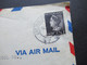 Niederlande 1946 Königin Wilhelmina Nr.452 EF Via Air Mail Luftpost Auslandsbrief Von Amsterdam Nach Illinois USA - Cartas & Documentos